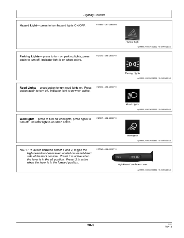 John Deere Sprayer Lights Precision Upgrade Kit (North American) Operator’s Manual (OMKK99435) Workshop Guide