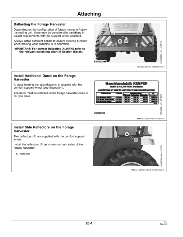John Deere Comfort Support Wheel 300F (European) Operator’s Manual (OMKM138694) Workshop Guide
