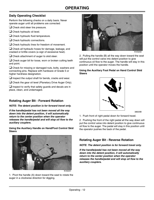 John Deere CA25, PA30 Attachments Operator’s Manuals (OMKV16795) Workshop Guide