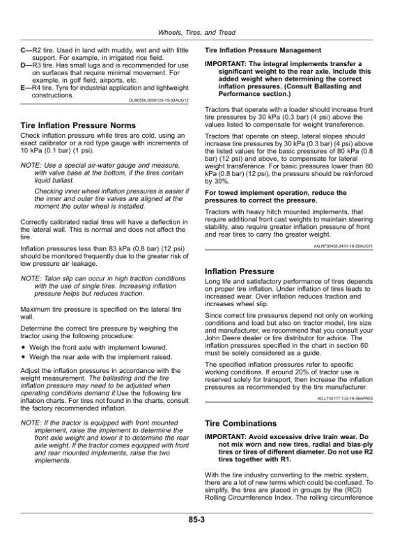 John Deere 6J Tractors (600001—) Operator’s Manual (OML225941) Workshop Guide