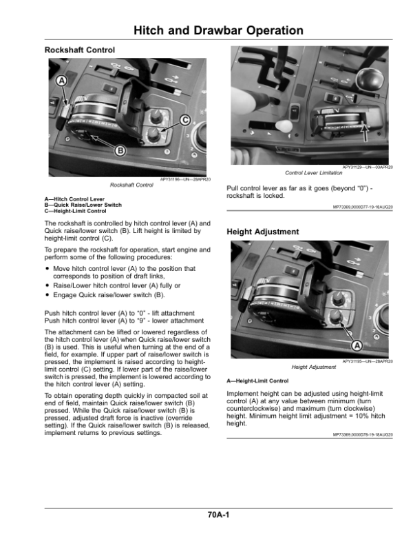 John Deere 6105J, 6140J, 6140JH, 6155J, 6155JH Tractors (Export Edition) Operator’s Manual (OML228235) Workshop Guide
