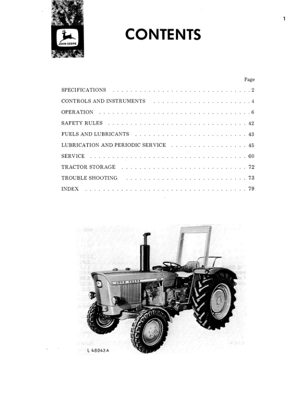John Deere 920 Tractor 61020L- Operator’s Manual (OML27360) Workshop Guide