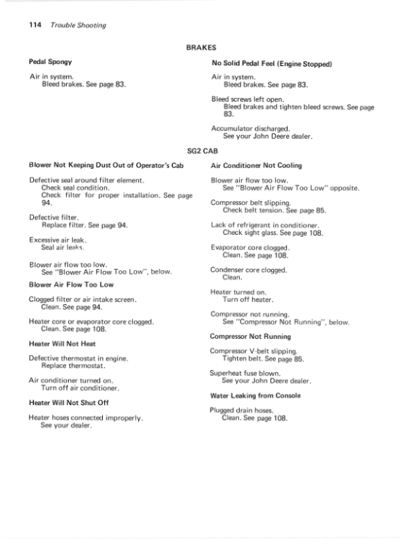 John Deere 4040S, 4240S Tractors Operator’s Manual (OML38685) Workshop Guide