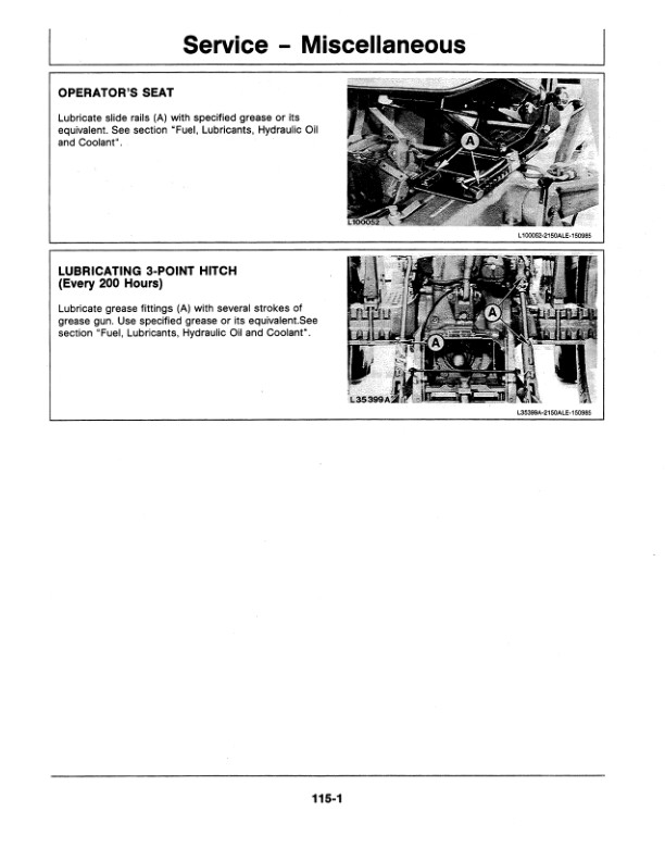 John Deere 2150, 2255 Utility Tractors Operator’s Manual (OML39646) Workshop Guide