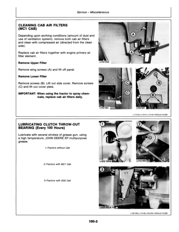 John Deere 1640, 2040, 2040S Tractors Operator’s Manual (OML40926) Workshop Guide