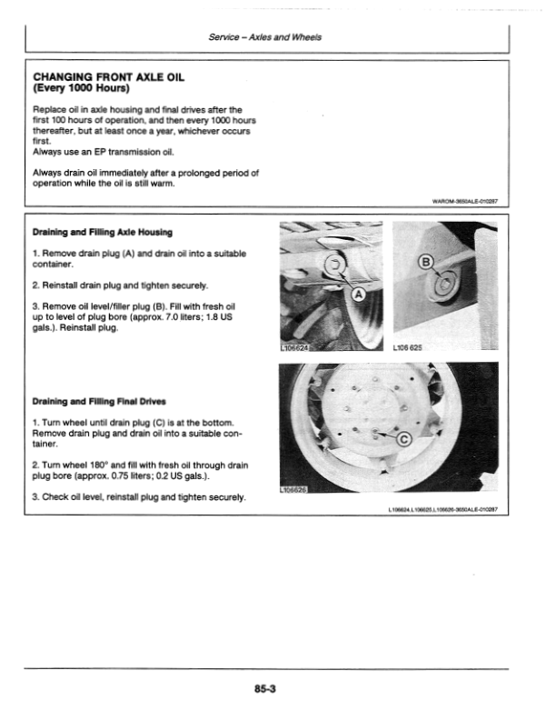 John Deere 3650 Tractors Operator’s Manual (OML60007) Workshop Guide