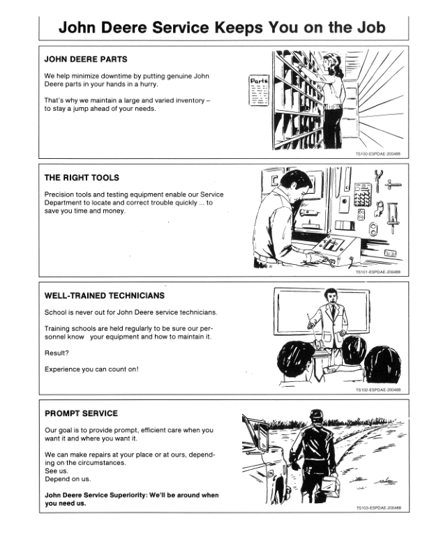 John Deere 2250, 2450 & 2650 Tractors Operator’s Manual (OML60031) Workshop Guide