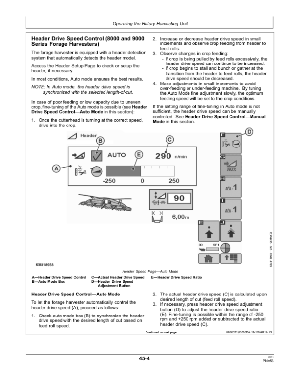 John Deere 475plus Rotary Harvesting Unit (MY2016-MY2021) (European Edition) Operator’s Manual (OMLCA128752) Workshop Guide