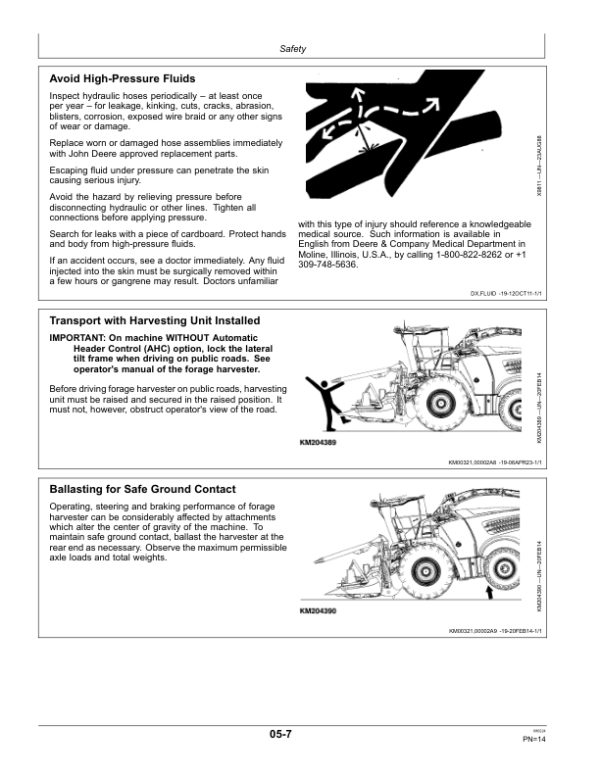 John Deere 345pro, 360pro, 375pro, 390pro Rotary Harvesting Units Operator’s Manual (OMLCA138242) Workshop Guide