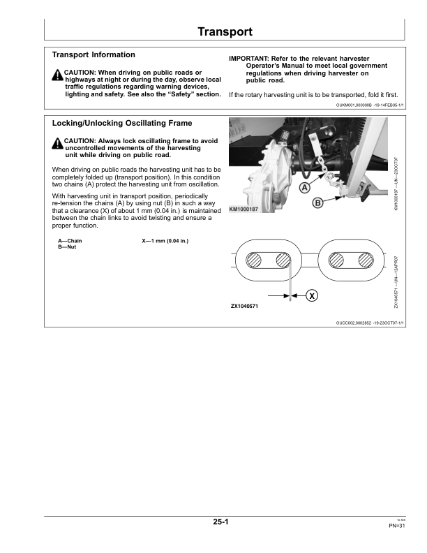 John Deere 678 Rotary Harvesting Unit Operator’s Manual (OMLCA89506) Workshop Guide