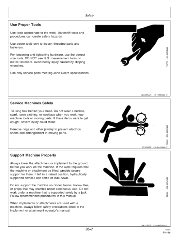 John Deere 630B, 640B & 645B Windrow Pickups Operator’s Manual (OMLCA94322) Workshop Guide