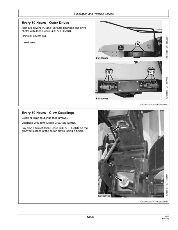 John Deere 475 Rotary Harvesting Unit European Edition Operator’s Manual (OMLCA97430) Workshop Guide