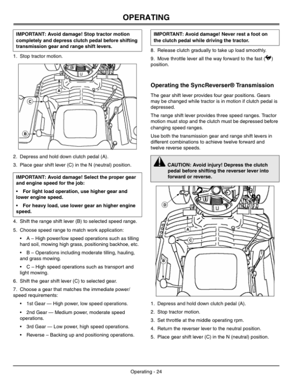 John Deere 4200 (122001-), 4300 (133001-), 4400 (144001-) CUT Operator’s Manual (OMLVU11740) Workshop Guide