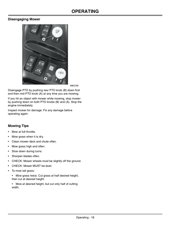 John Deere 60-Inch Mid-Mount Mowers for 4210, 4310, 4410 CUT Operator’s Manual (OMLVU13014) Workshop Guide
