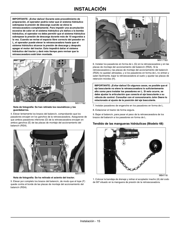 John Deere 46, 47 & 48 Backhoe Operator’s Manual (OMLVU13145) Workshop Guide