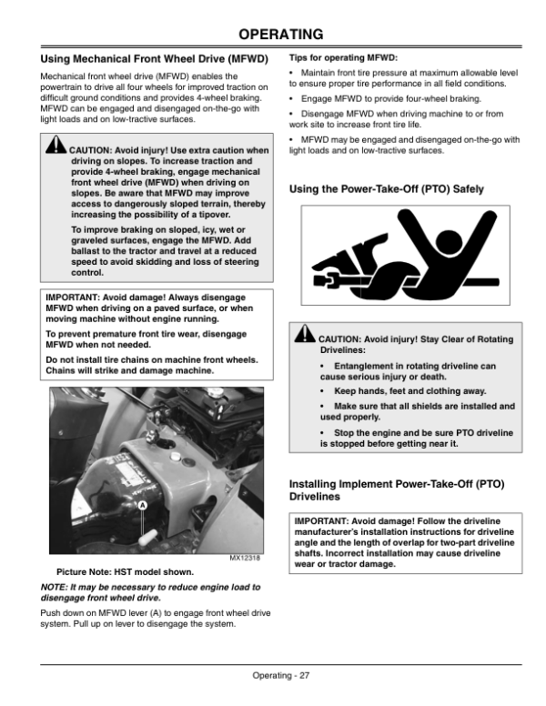 John Deere Compact Utility Tractors 4110, 4115 Operator’s Manual (OMLVU13344) Workshop Guide