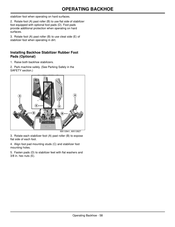 John Deere 110TLB Tractor Loader Backhoe Operator’s Manuals (OMLVU13606) Workshop Guide