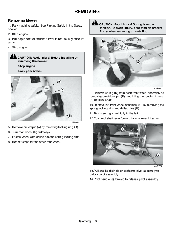 John Deere 72-In. Mid-Mount Mowers for 4115 CUT Operator’s Manual (OMLVU14468) Workshop Guide