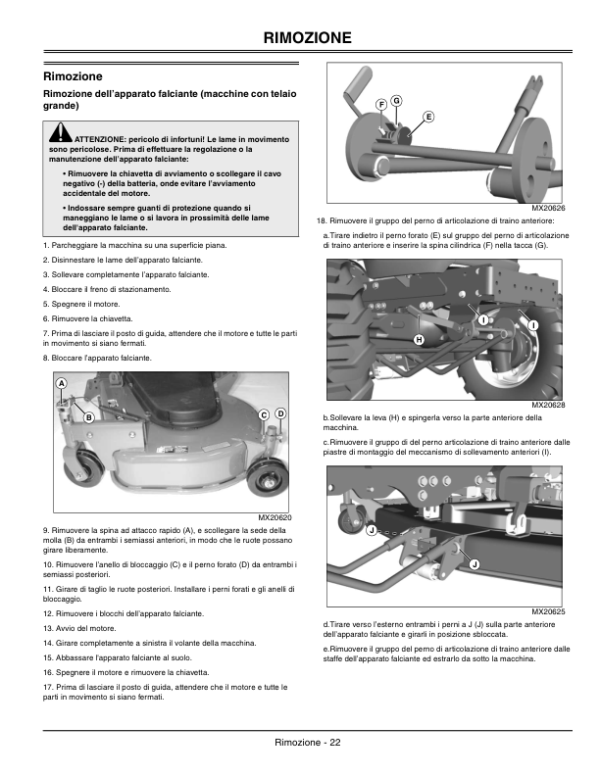 John Deere 60, 72 Inch Mid-Mounted Mowers Operator’s Manual (OMLVU16871) Workshop Guide