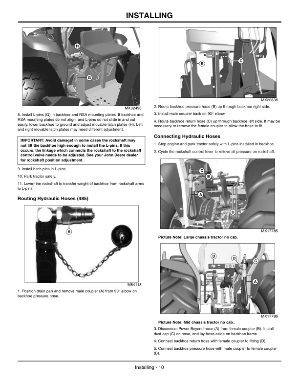 John Deere 375 & 485 Backhoe Operator’s Manual (OMLVU20083) Workshop Guide