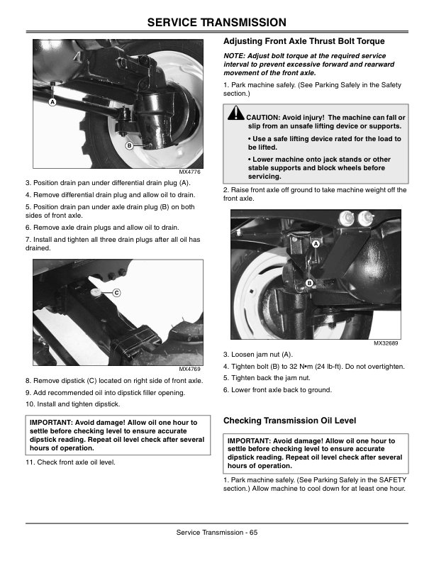 John Deere 4120 (610001-840000), 4320 (620001-), 4520 (650001-), 4720 (670001-) Compact Utility Tractors (Australia) Operator’s Manual (OMLVU20935) Workshop Guide