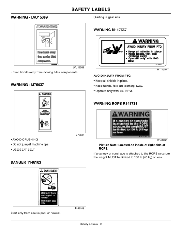 John Deere 2305 Compact Utility Tractor Operator’s Manual (OMLVU23228) Workshop Guide