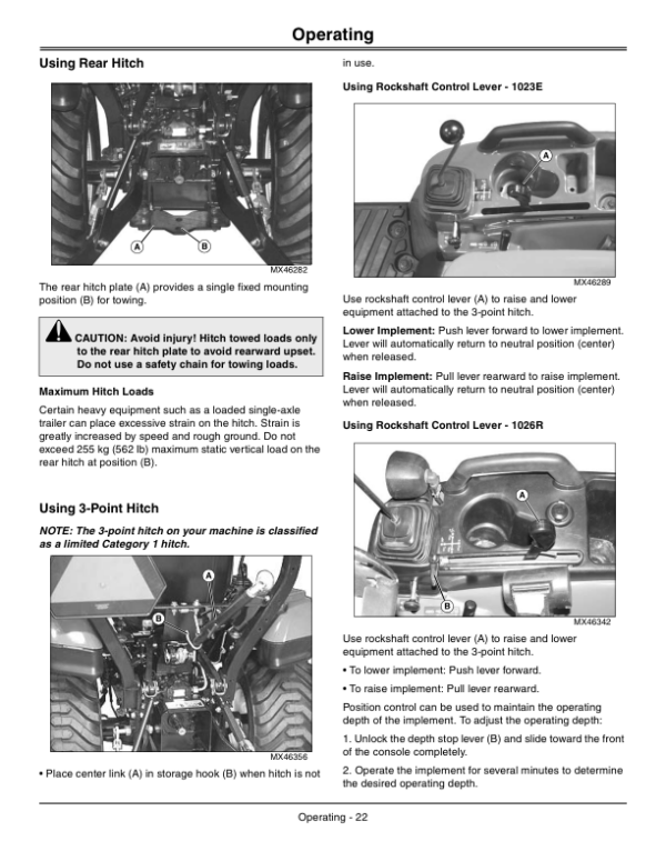 John Deere 1023E & 1026R Compact Utility Tractors (010001-209999) (North American) Operator’s Manual (OMLVU24604) Workshop Guide