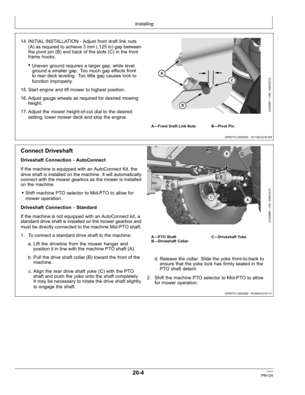 John Deere 54D, 60D Mid-Mount Mower Operator’s Manual (OMLVU26521) Workshop Guide