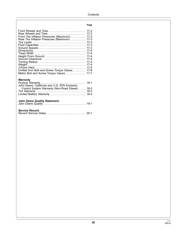 John Deere 3032E & 3038E Compact Utility Tractors (North American) (610000-709999) Operator’s Manual (OMLVU28546) Workshop Guide