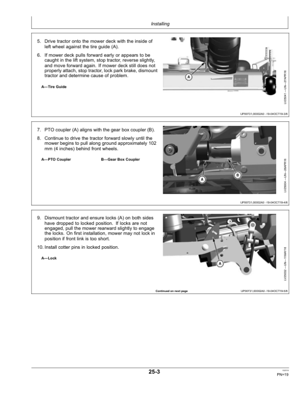 John Deere 60D, 72D AutoConnect Mid-Mount Mower Operator’s Manual (OMLVU30556) Workshop Guide