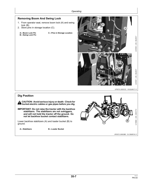 John Deere 260B Backhoe Operator’s Manual (OMLVU30997) Workshop Guide