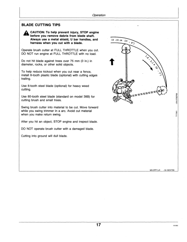 John Deere 25S, 30S, 38B Trimmer/Brush Cutter Operator’s Manual (OMM112773) Workshop Guide