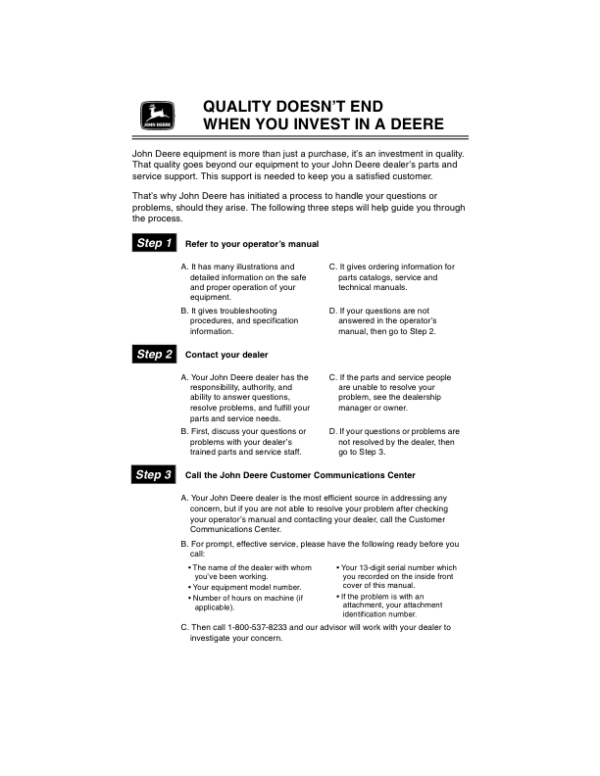 John Deere 20 SR7 Reel-Mounted Mower (110001-) Operator’s Manual (OMM120416) Workshop Guide