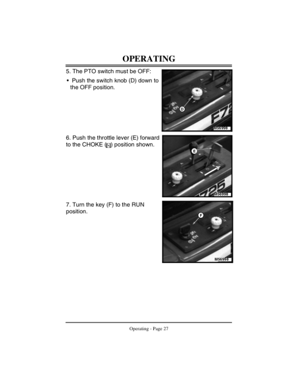 John Deere F710 & F7125 Front Mowers (North American) Operator’s Manual (OMM120581) Workshop Guide
