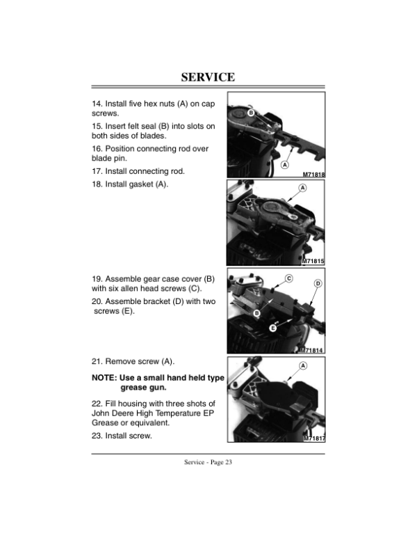 John Deere 21HC Hedge Clipper Operator’s Manual (OMM120617) Workshop Guide