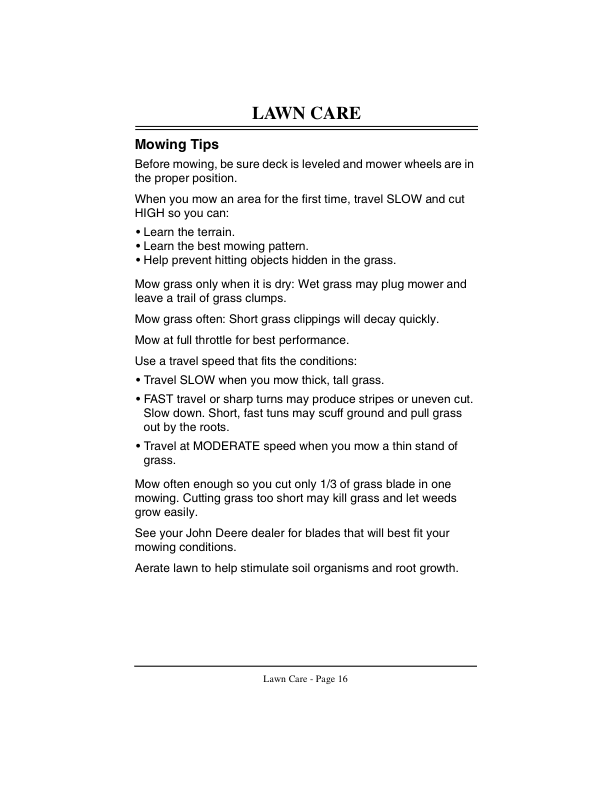 John Deere 14PZ, 14SZ Rotary Mowers (100001-) Operator’s Manual (OMM121564) Workshop Guide
