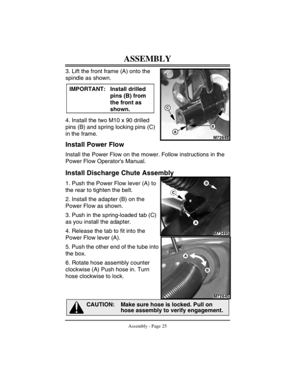 John Deere Material Collection System (MCS) For F710, F725 Front Mowers (050001-) Operator’s Manual (OMM121758) Workshop Guide