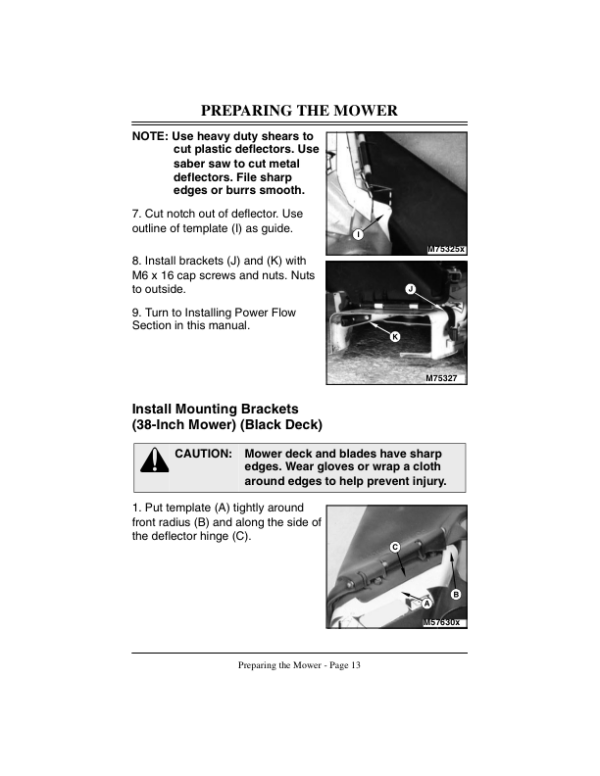 John Deere Powerflow for 38, 46, 50-Inch Mowers Operator’s Manual (OMM121771) Workshop Guide