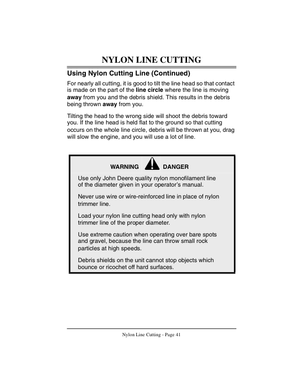 John Deere Grass/Weed Trimmer, Brush Cutter, Clearing Saw – Safety Manual Operator’s Manual (OMM122063) Workshop Guide