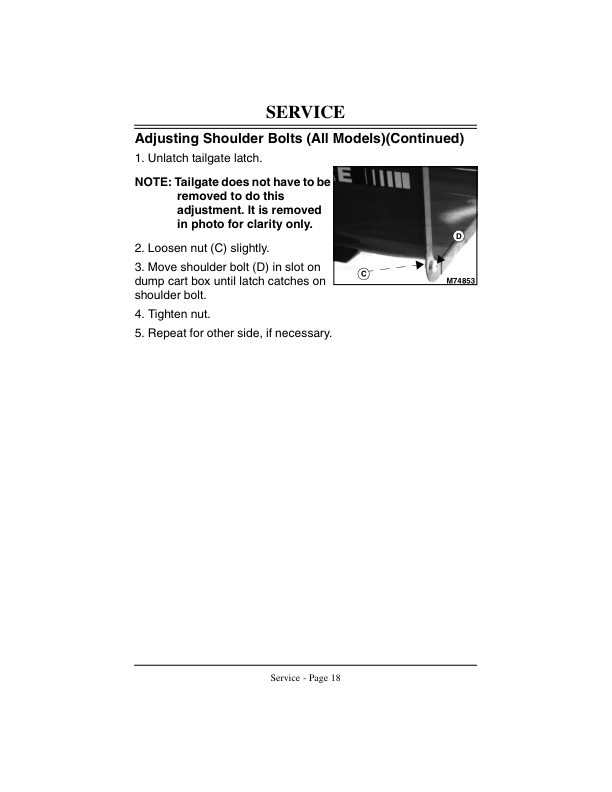John Deere 7, 10 & 15 Utility Cart Operator’s Manual (OMM122291) Workshop Guide