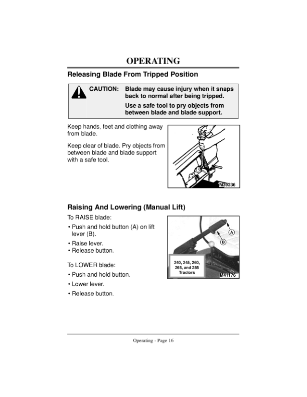 John Deere 48-Inch Front Blade (010001-) Operator’s Manual (OMM123355) Workshop Guide