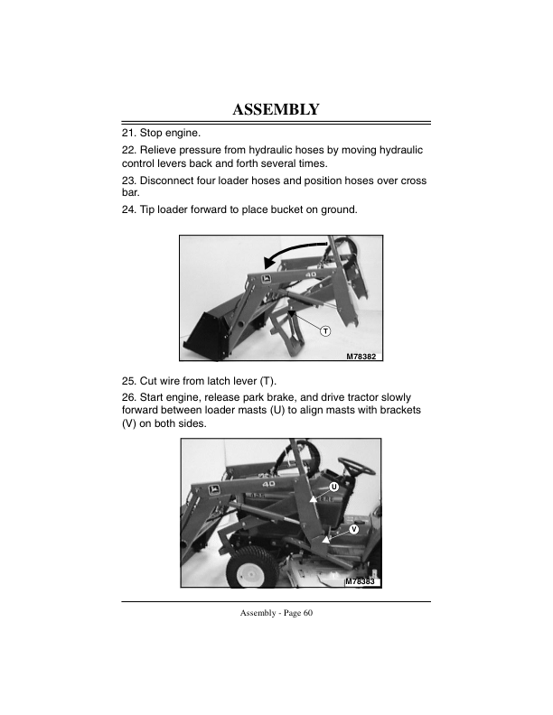 John Deere 40 Loaders Operator’s Manual (OMM123903) Workshop Guide