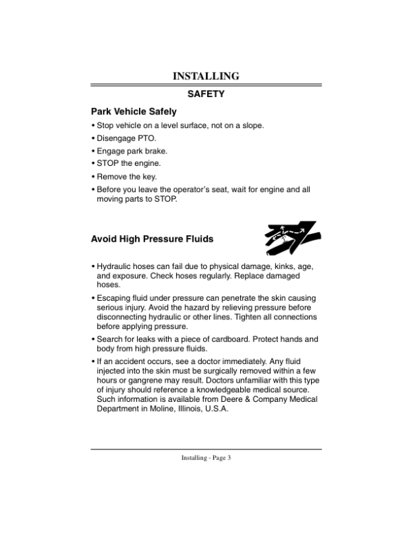 John Deere 54-Inch Front Blade for F1145 Front Mowers (010001-) Operator’s Manual (OMM124009) Workshop Guide