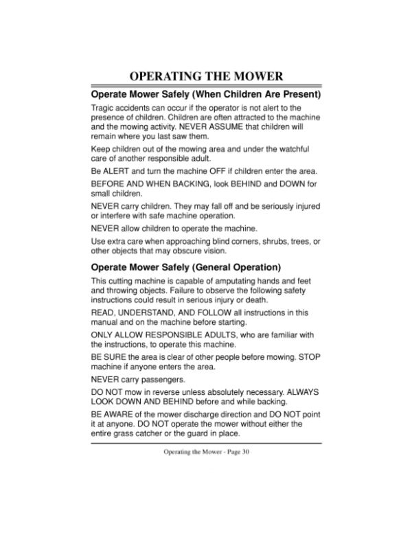 John Deere STX38, STX46 Lawn Tractor (270001-) Black Mower Deck Operator’s Manual (OMM124078) Workshop Guide