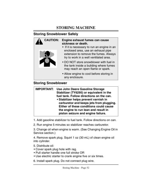 John Deere TRS24, TRS26 Walk-Behind Snowblowers Operator’s Manual (OMM124531) Workshop Guide