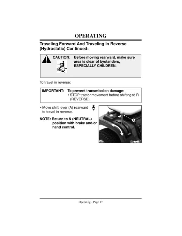 John Deere STX38 Lawn Tractor (270001-) Operator’s Manual (OMM124679) Workshop Guide