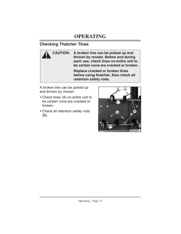John Deere Thatcher for STX38, STX46 Lawn Tractors Operator’s Manual (OMM126671) Workshop Guide