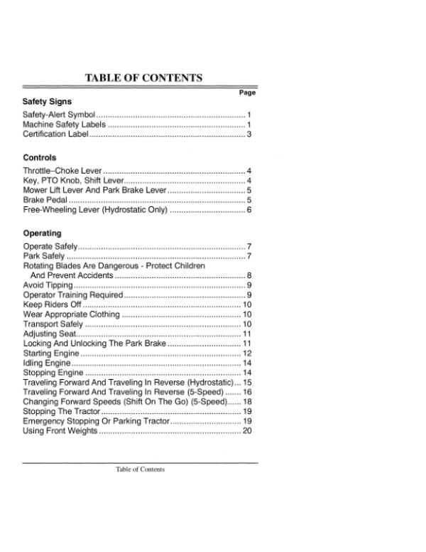 John Deere STX38 Lawn Tractor – Motorsports (Special Edition) Operator’s Manual (OMM126761) Workshop Guide