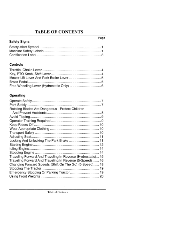 John Deere STX38 Lawn Tractor – Motorsports (Special Edition) Operator’s Manual (OMM126761) Workshop Guide