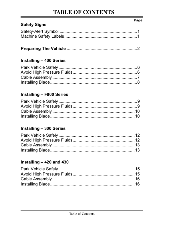 John Deere 54 Inch Front Blade (040001-) Operator’s Manual (OMM126795) Workshop Guide